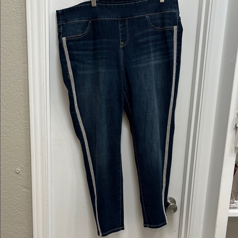 Lane Bryant Rhinestone Pull On Jeggings, Size 16 Petite